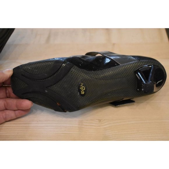 Women's ASGI Black Leather Mary Jane 3in Cone Heel 8M - Picture 8 of 12